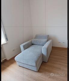 Chaise longue IKEA VIMLE con bracciolo-Grigio chia