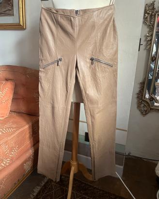 Pantaloni Versace in pelle donna