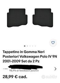 Coppia Tappetini posteriori Polo IV 9n 2001-2009
