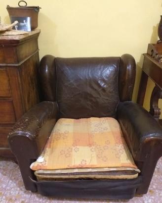 Poltrona in pelle vintage