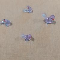 famiglia di uccelli arte di Murano 