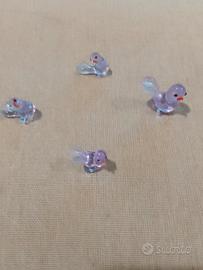 famiglia di uccelli arte di Murano 