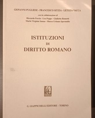 Manuali Istituzioni e Storia di Diritto Romano