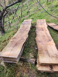 Tavole in legno di castagno