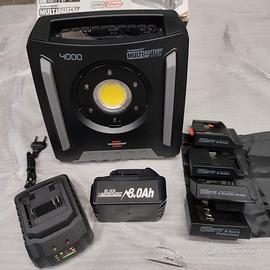 FARO LAMPADA DA LAVORO + BATTERIA + CARICABATTERIA