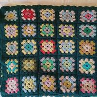 Coperta plaid vintage uncinetto granny