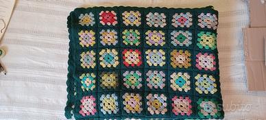 Coperta plaid vintage uncinetto granny