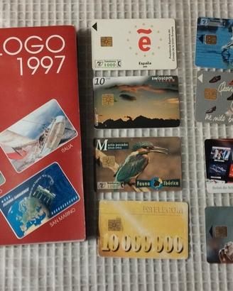 carte telefoniche+catalogo+cards calcio 2000