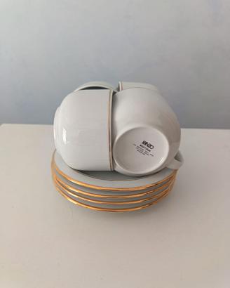 Set di tazze da tè con piattino coordinato