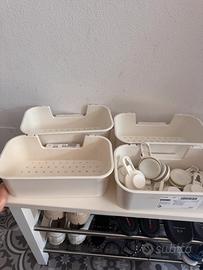 4 cestini con ventosa ikea tisken