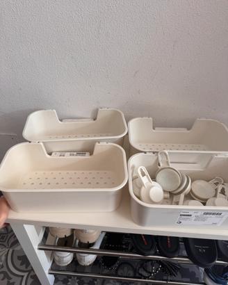 4 cestini con ventosa ikea tisken