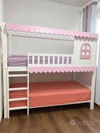 Letto a castello - stile casetta