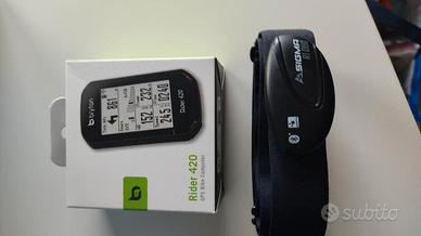 gps per bici  e cardio con fascia bluetooth