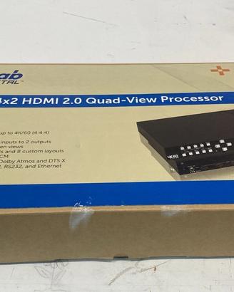 Processore video Quad-View 4×2, visione simultanea