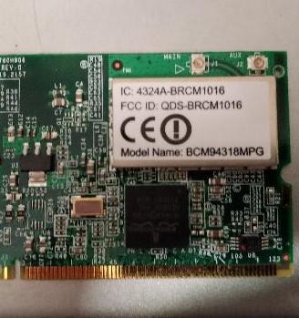 Scheda di rete wireless wifi broadcom bcm94318mpg