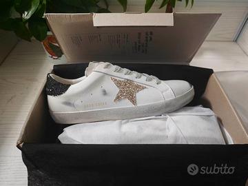 Golden Goose Super-Star glitter oro taglia40 NUOVE