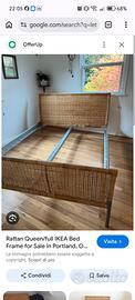 letto  ikea in rattan