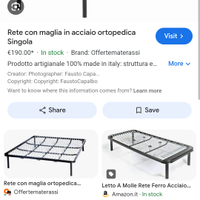 Reti letto metalliche