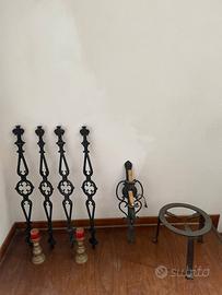 Set accessori vintage in ferro battuto