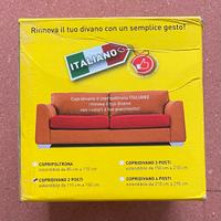 2 copridivano made in Italy lilla/blu