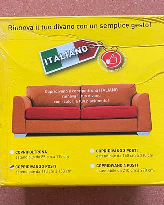 2 copridivano made in Italy lilla/blu
