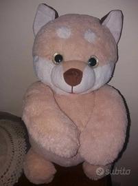 Pelusche lupo scaldamani alto 40 cm 