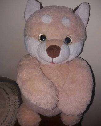 Pelusche lupo scaldamani alto 40 cm 