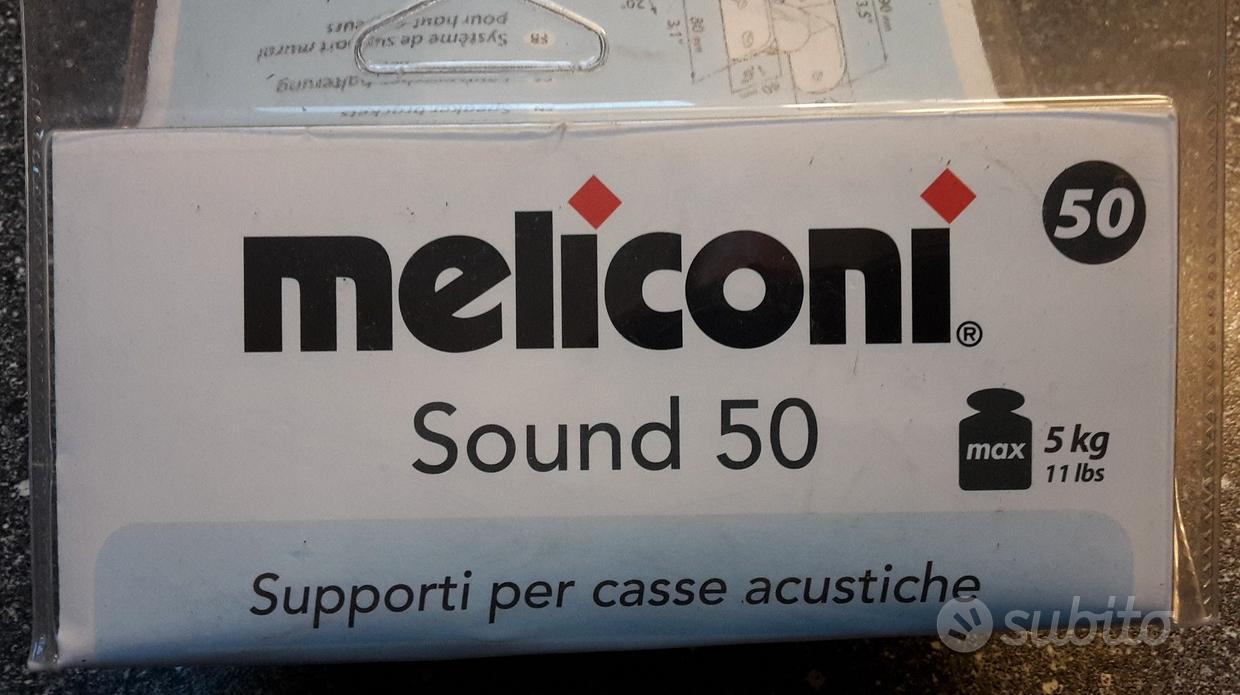 Supporti Per Casse Acustiche Meliconi Sound 50 Black | Coppia A Parete Con Inclinazione Regolabile - Foto 3
