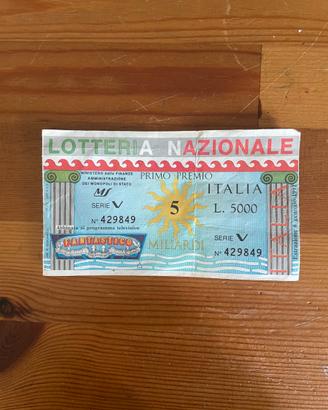 Biglietto lotteria da collezzione