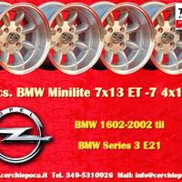 4 Cerchi Opel Minilite Kadett Manta 7x13 4x100 ET-