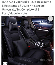 Coprisedili semi-pelle e traspirante