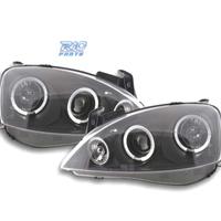 FARI PER OPEL CORSA C 00-06 ANGEL EYES LED FONDO N
