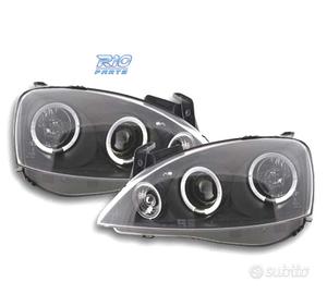 FARI PER OPEL CORSA C 00-06 ANGEL EYES LED FONDO N