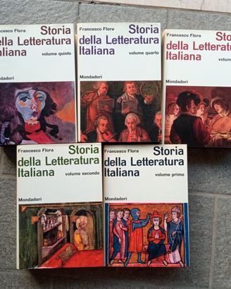 Storia della letteratura italiana n. 5 volumi cofa