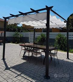 Gazebo Alluminio Telo Scorrevole 3x4 o 3x3 da 420e