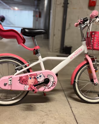 Bici bambina Btwin ruota 16 pollici con accessori