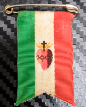 collezionismo spilla con tricolore sacro cuor