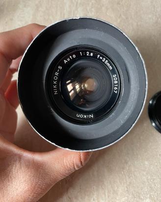 Nikon Nikkor-S 35mm f2.8 pre AI con paraluce