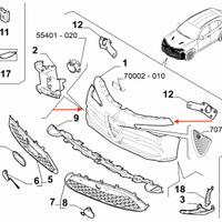 Paraurti anteriore alfa romeo stelvio
