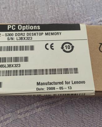 Memoria Ram Lenovo 2GB PC2 DDR2 5300