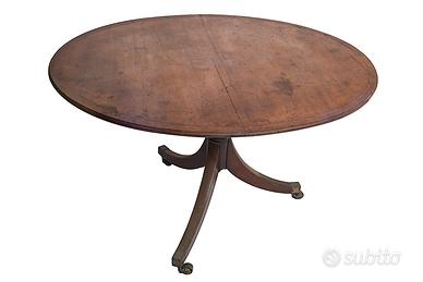 Tavolo ovale a vela in mogano, inglese, dell'800