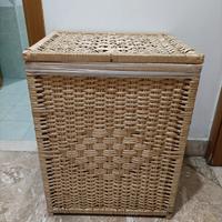 Cesta in vimini portabiancheria anke porta oggetti