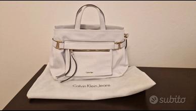 Borsa donna Calvin Klein originale - pelle bianca