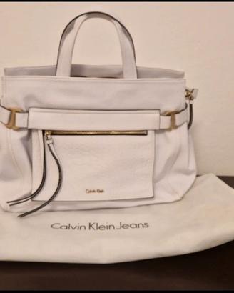 Borsa donna Calvin Klein originale - pelle bianca