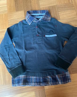 Camicia felpa bambino 6 anni quadri Kappa