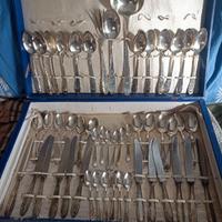 Servizio posate da12 pezzi 99 placcate argento 800