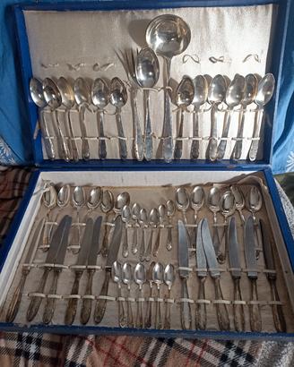 Servizio posate da12 pezzi 99 placcate argento 800