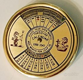 Antico Calendario 50 anni in ottone