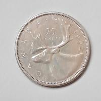 25 cents 1962 canada argento