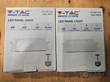 N°2 Pannelli da incasso  Quadrato 6w 3000k led